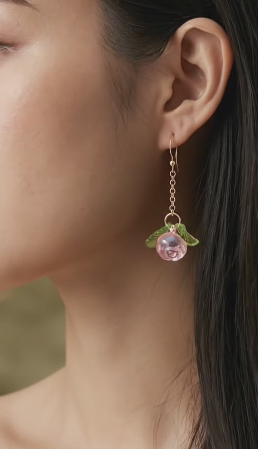 Iridescent Blossom Dangle Earrings
