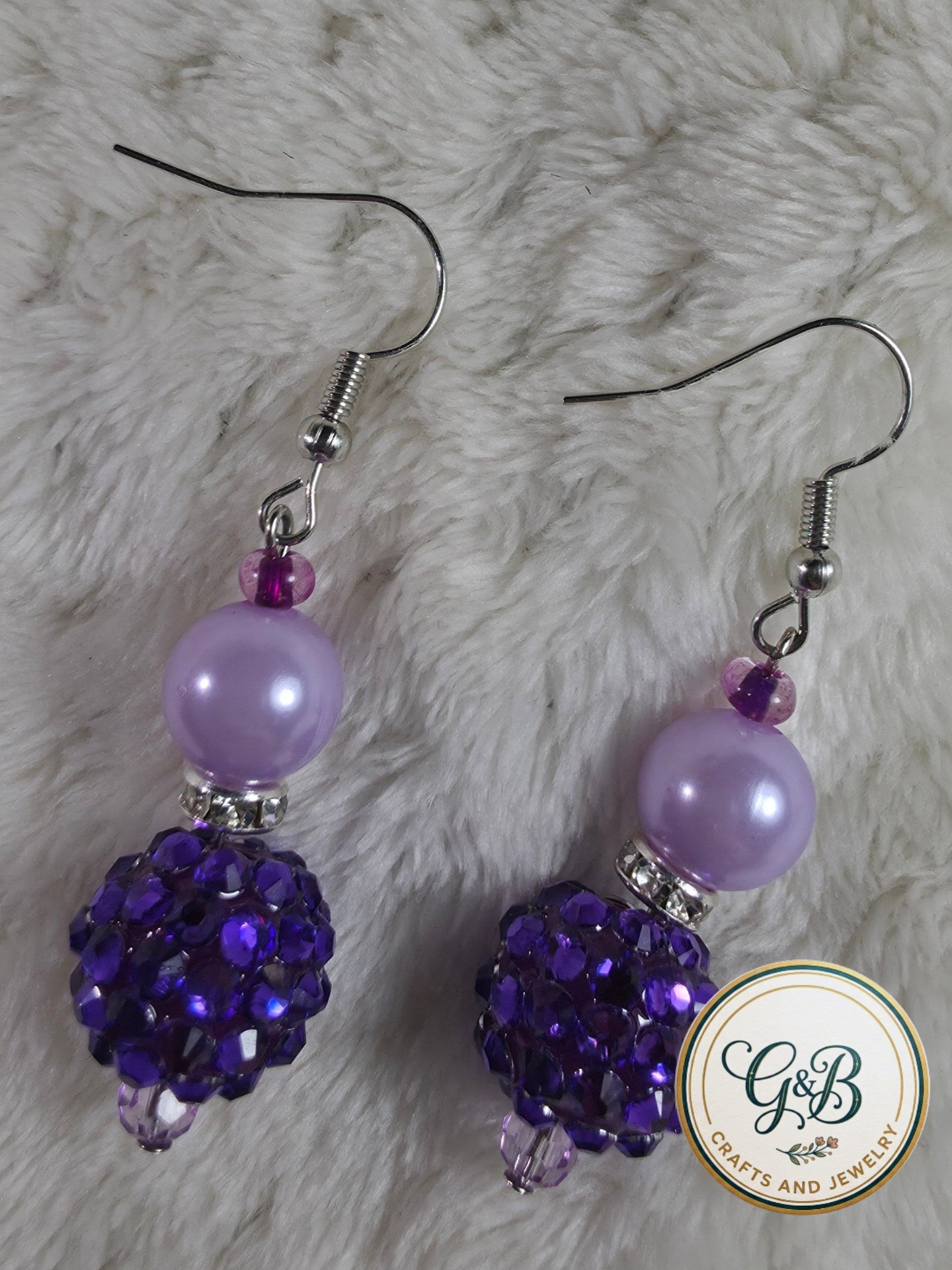 Purple Dangling Earrings