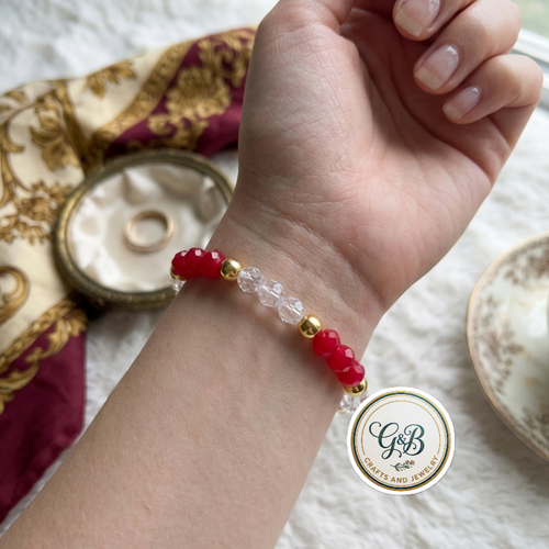 Crimson & Crystal Starlight Bracelet