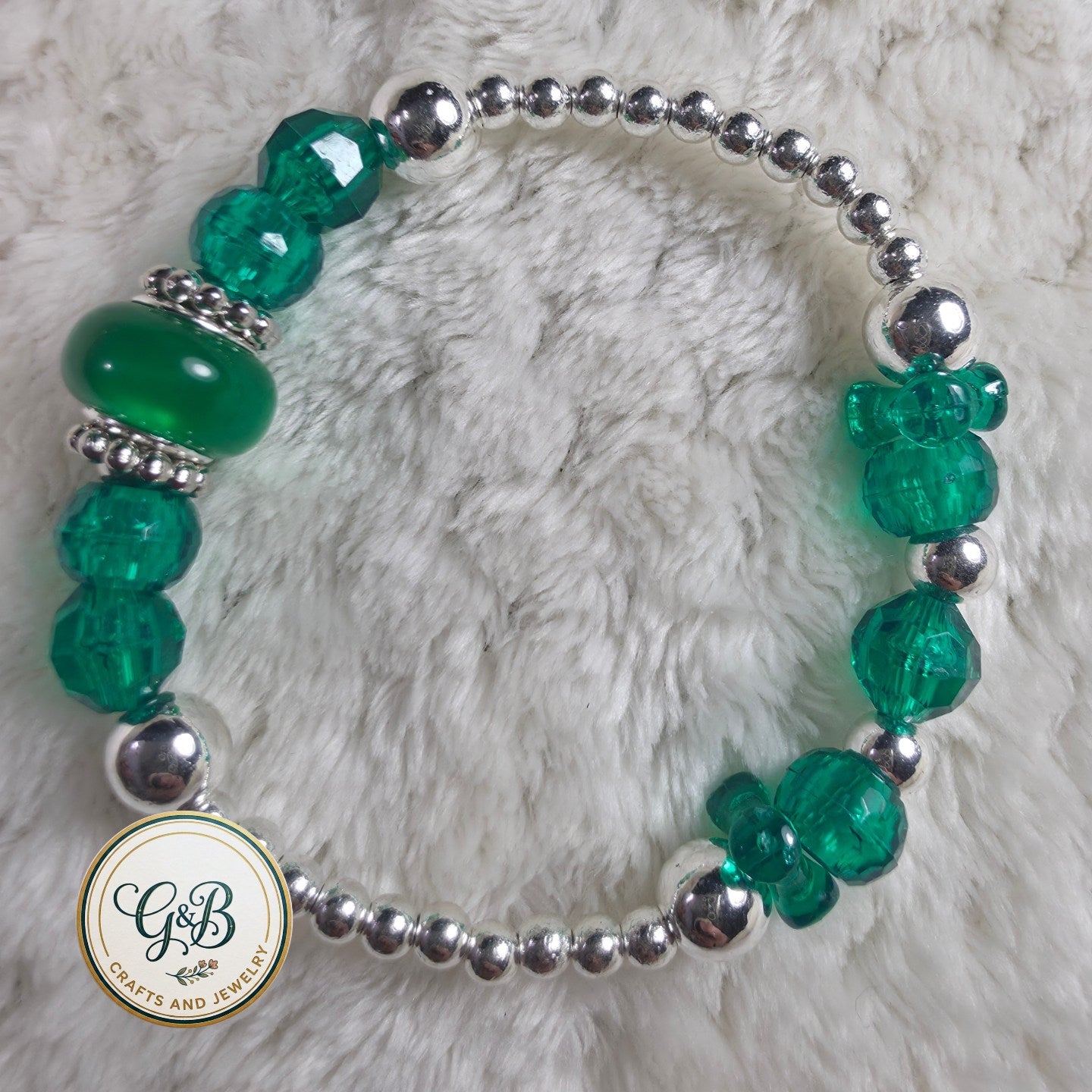 Lovely Crystal & Silver Bracelet