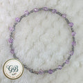 Lavender Crystal Wire-Wrapped Bangle