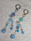 Dreamy Blue Y2K Star & Heart Bag Charms