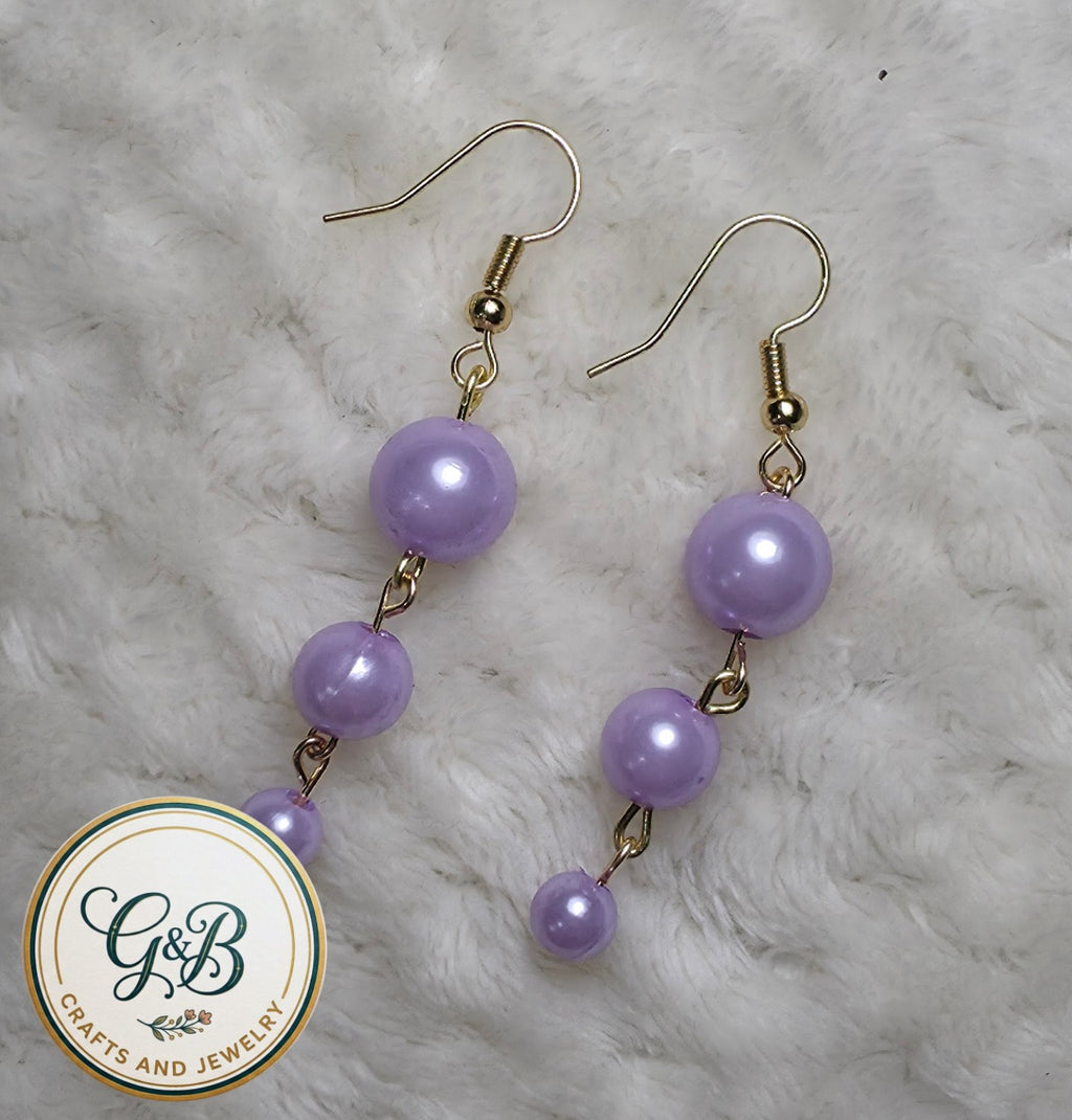 Pearl Earrings in Pastel & Gold
