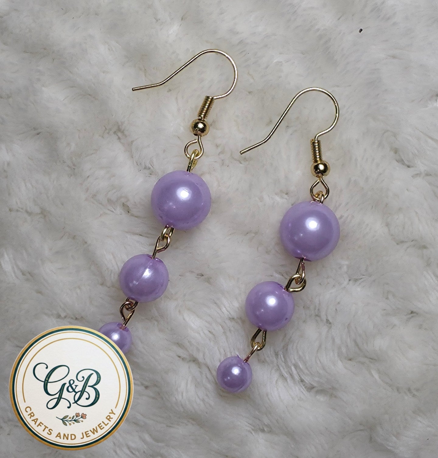 Pearl Earrings in Pastel & Gold
