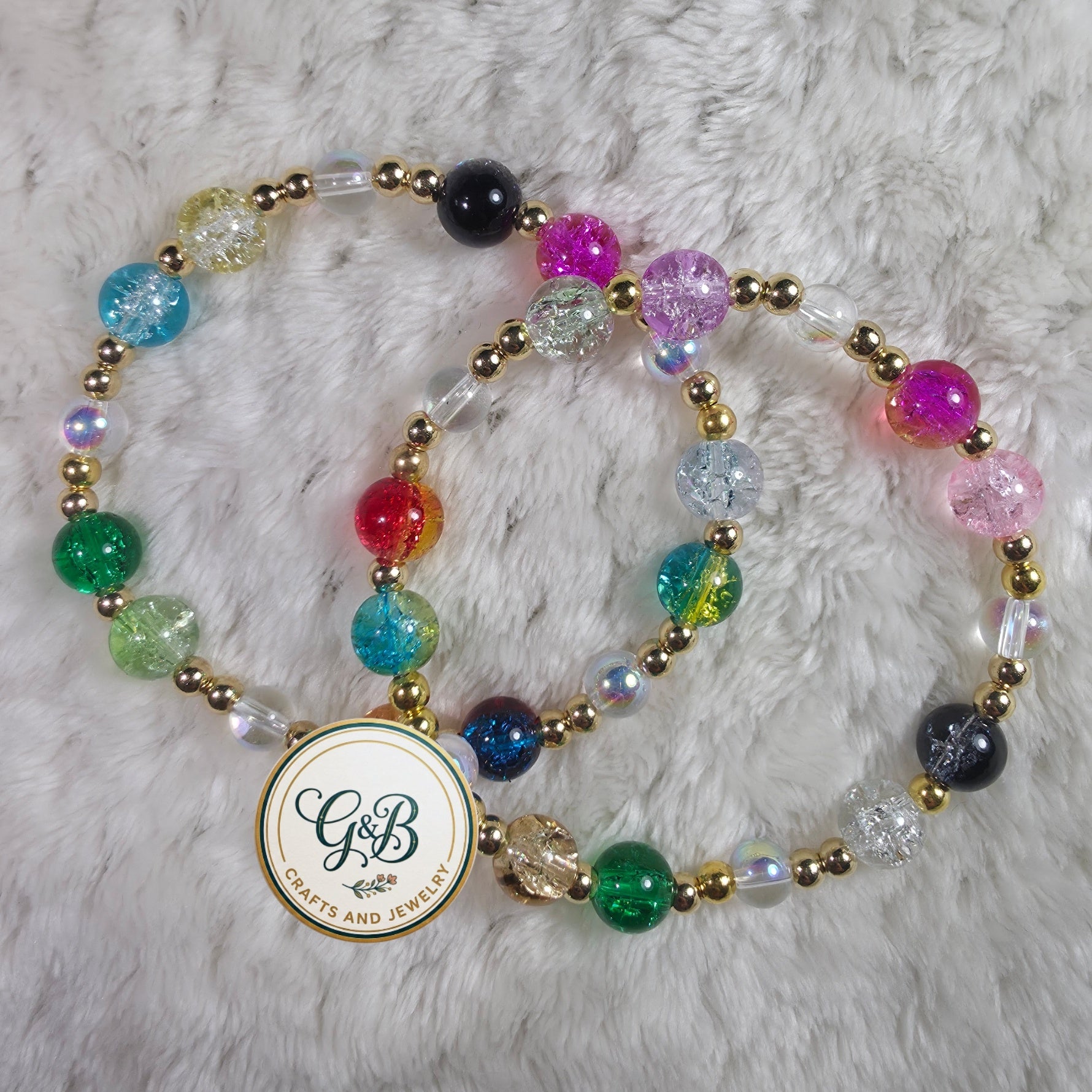 Whimsical Cracked Beads Bracelet