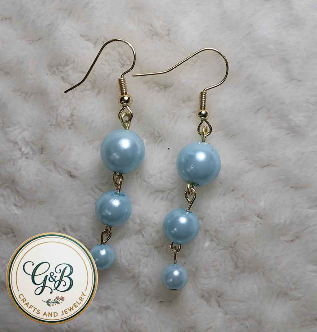 Pearl Earrings in Pastel & Gold