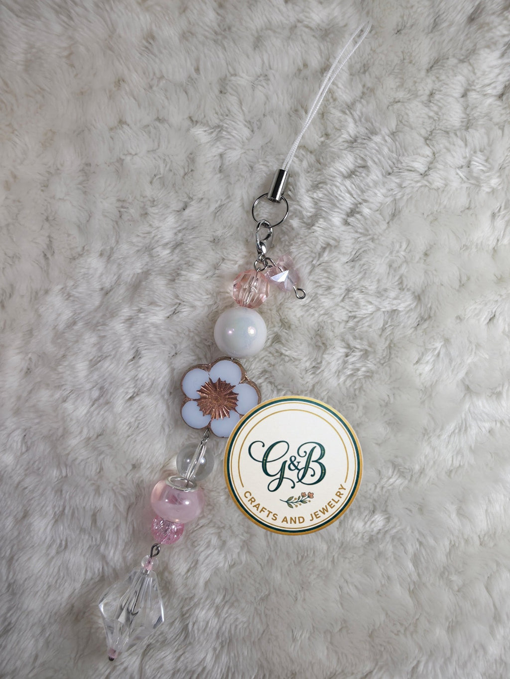 Pastel Bloom Crystal Phone Charms