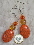Orange Dangling Earrings