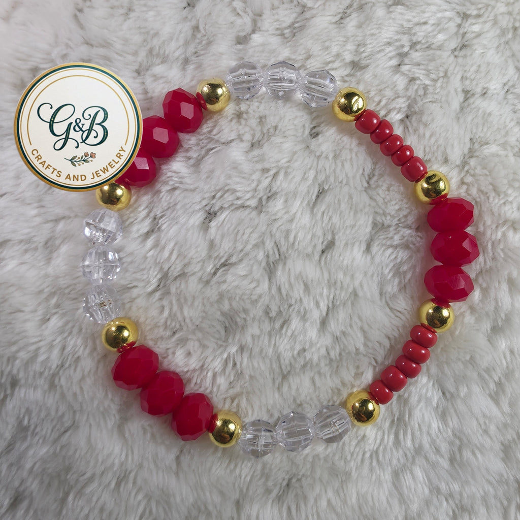 Crimson & Crystal Starlight Bracelet