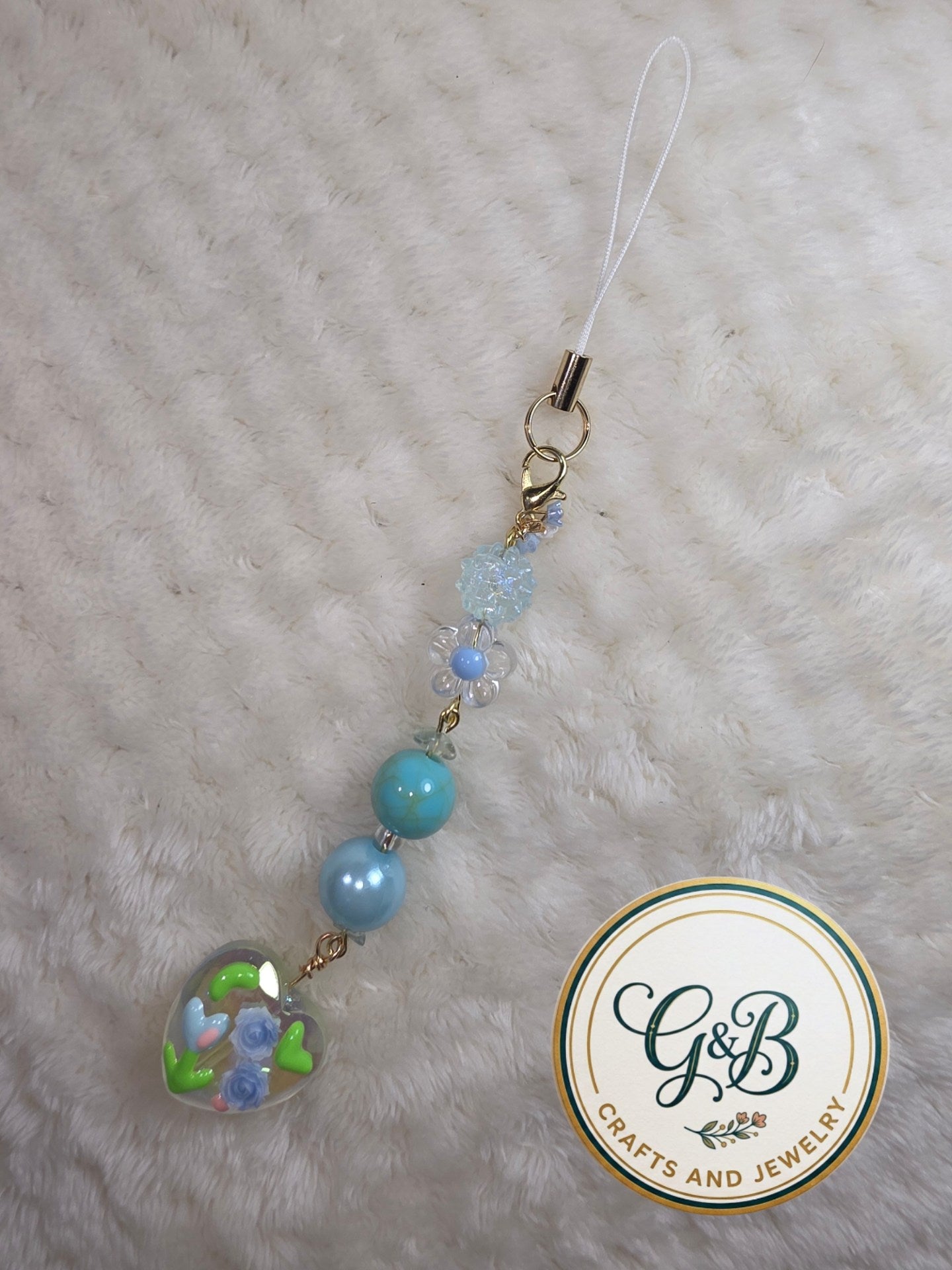 Enchanted Rose Heart Phone Charms