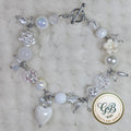 Winter White Clustered Charm Bracelet