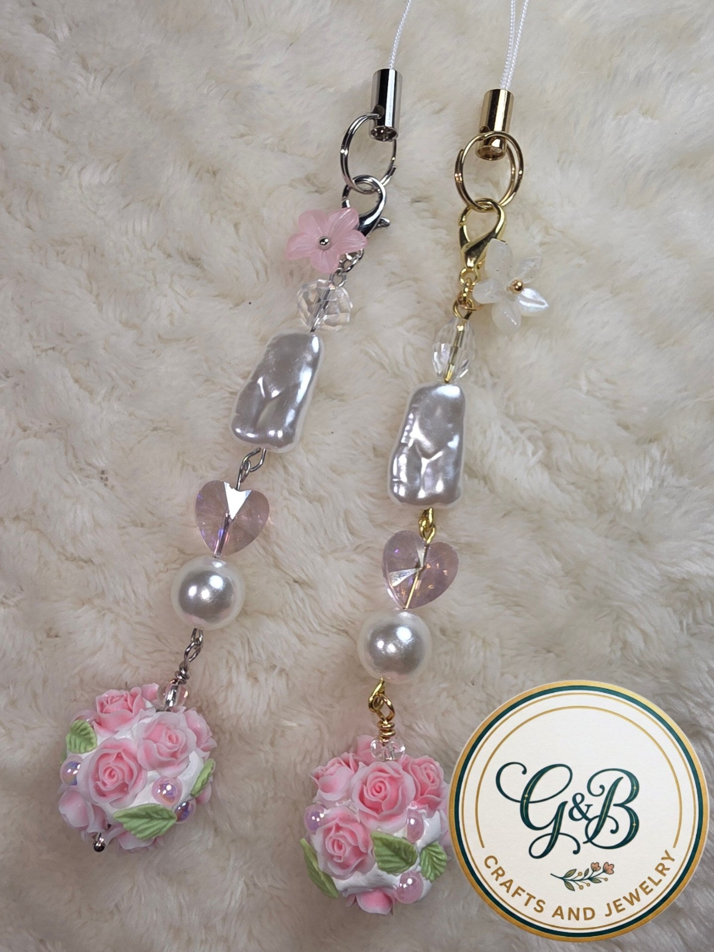 Romantic Rose Bouquet Phone Charms