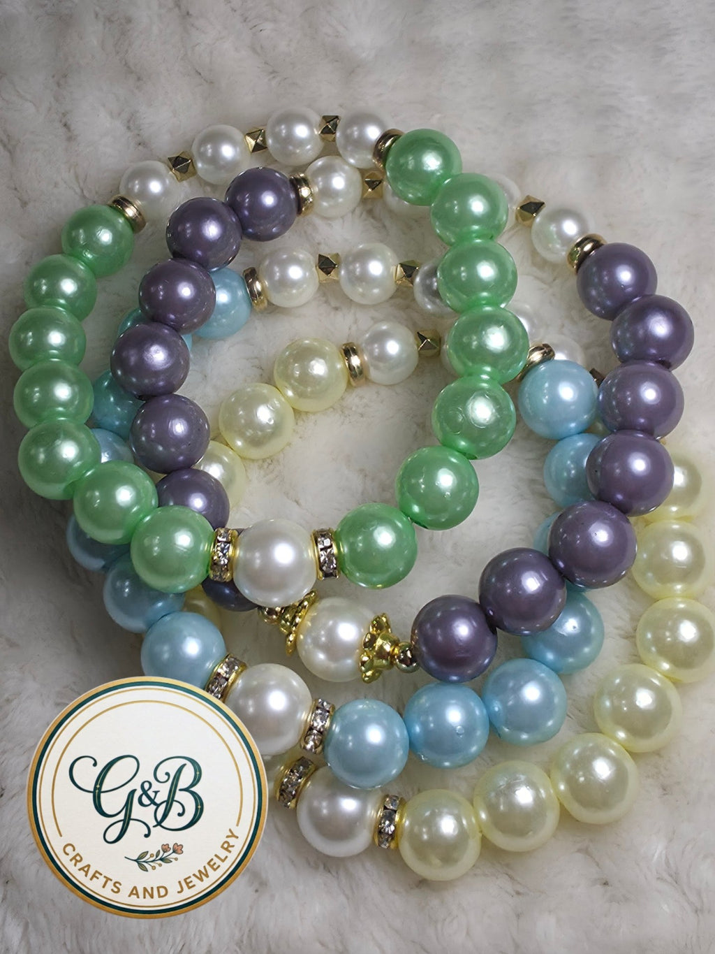 Pearls in Pastel with Gold Accent