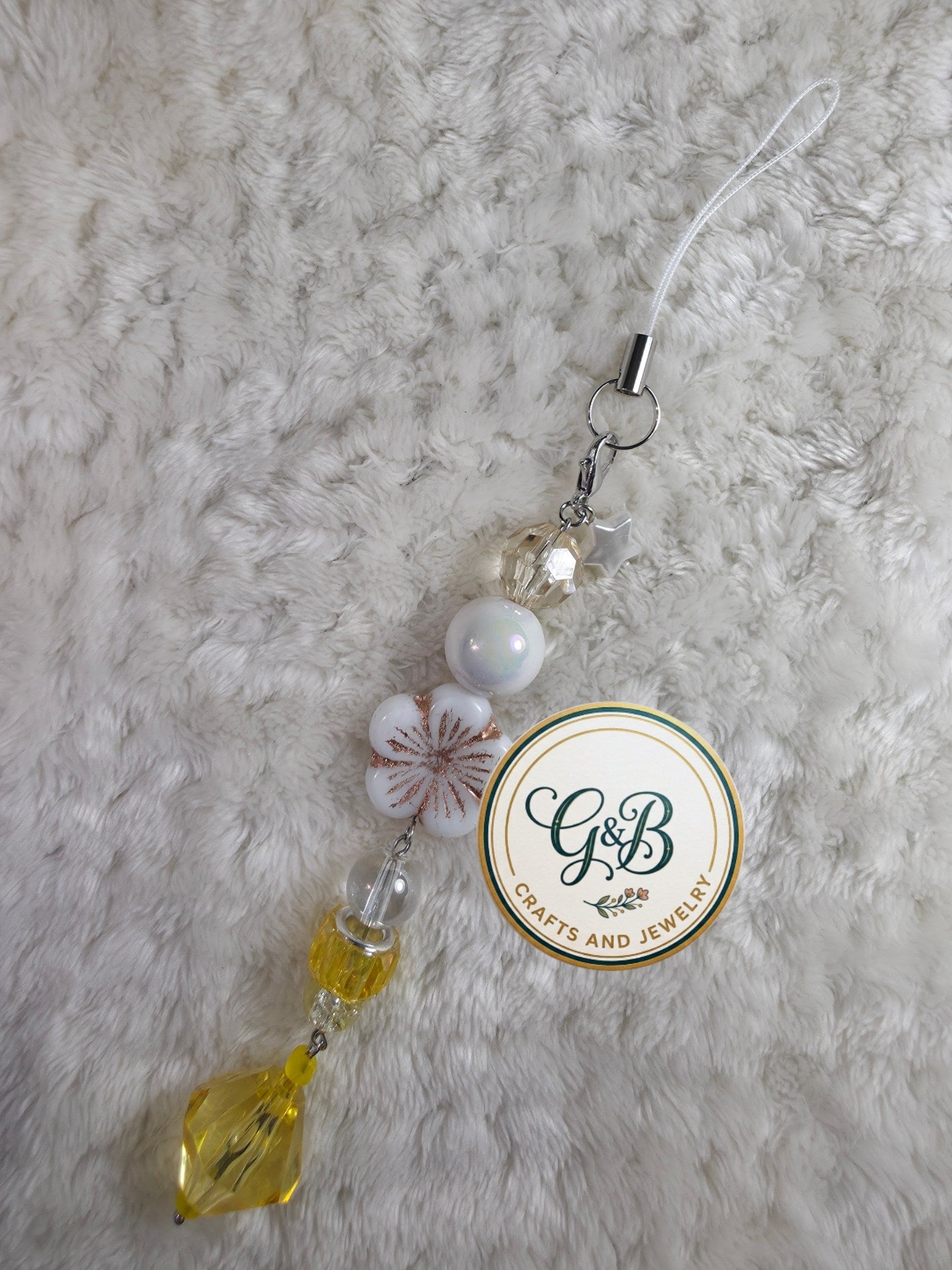 Pastel Bloom Crystal Phone Charms