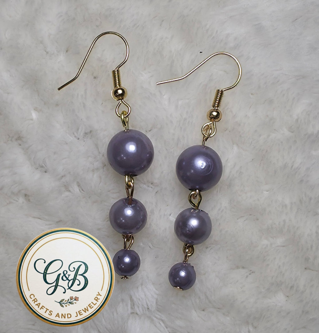 Pearl Earrings in Pastel & Gold
