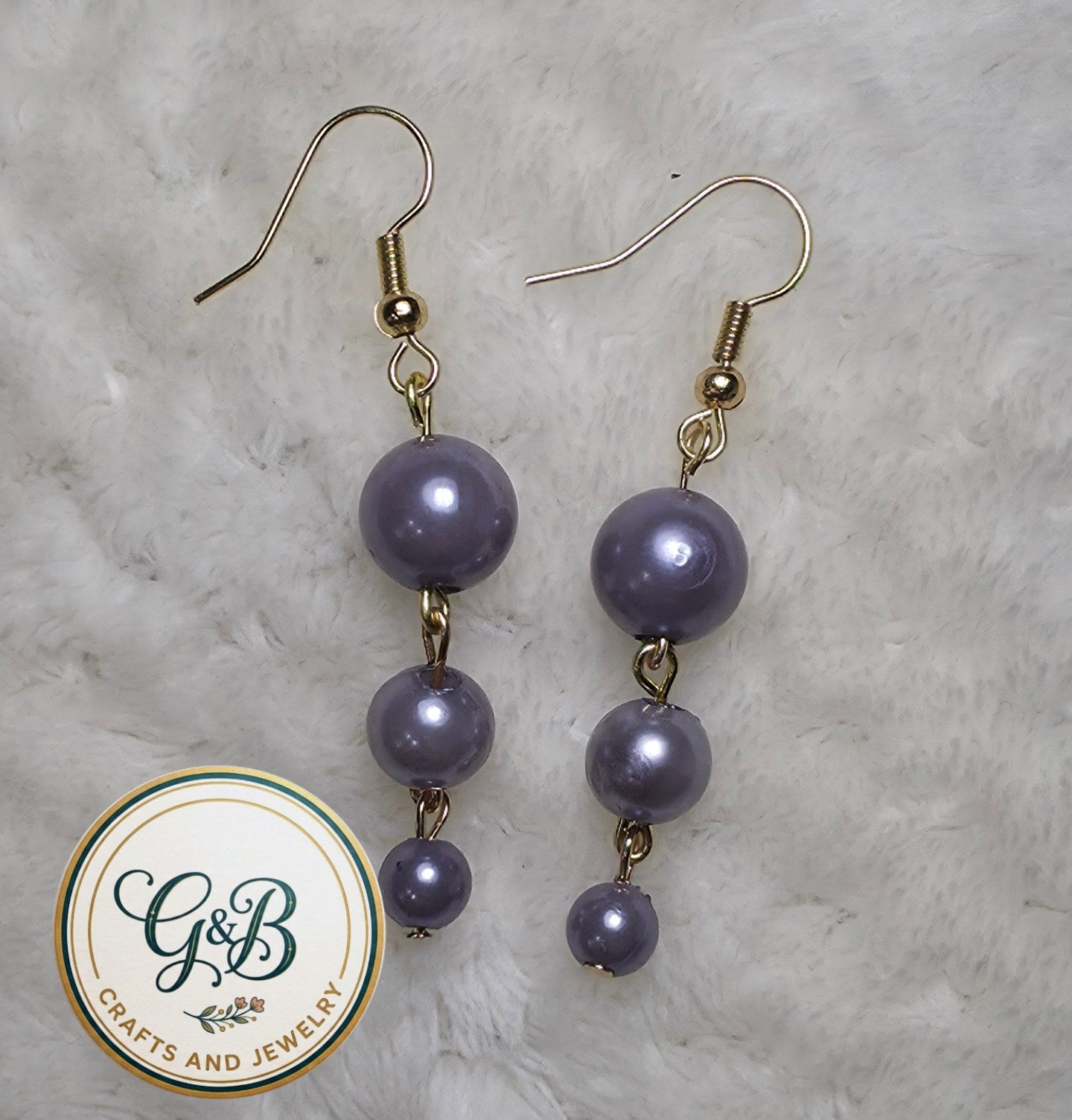 Pearl Earrings in Pastel & Gold