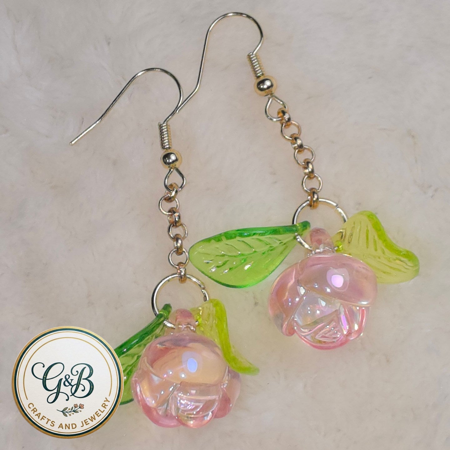 Iridescent Blossom Dangle Earrings