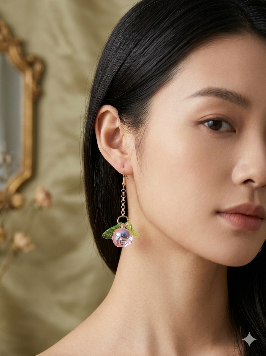 Iridescent Blossom Dangle Earrings